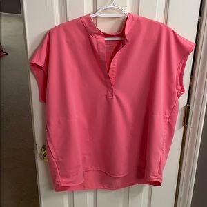 Figs mandarin collar scrub top